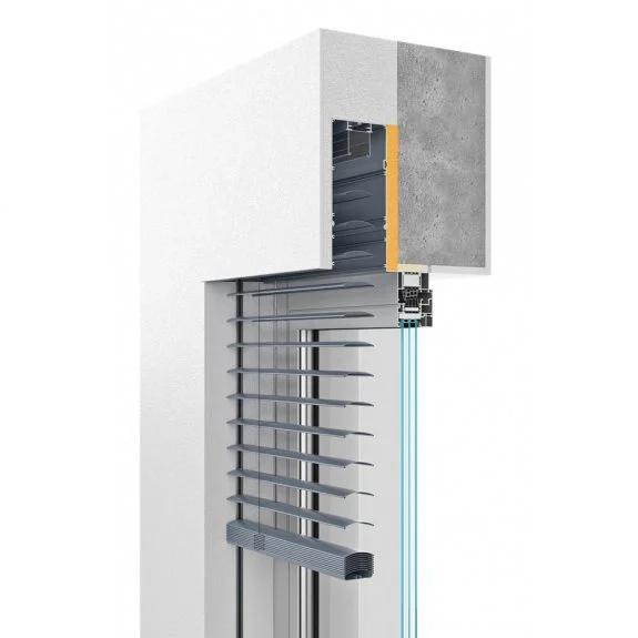 Unterputz-Raffstore Querschnitt: Komplett verdeckter Kasten für moderne Architektur in Köln und Odenthal