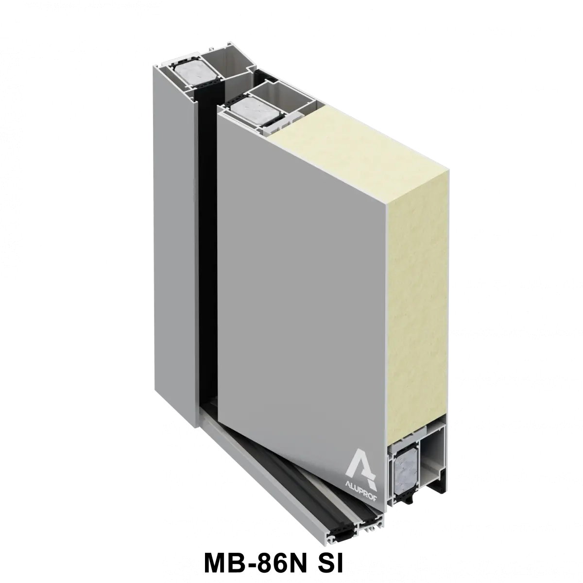 MB-86N SI Vollpaneeltür Querschnitt