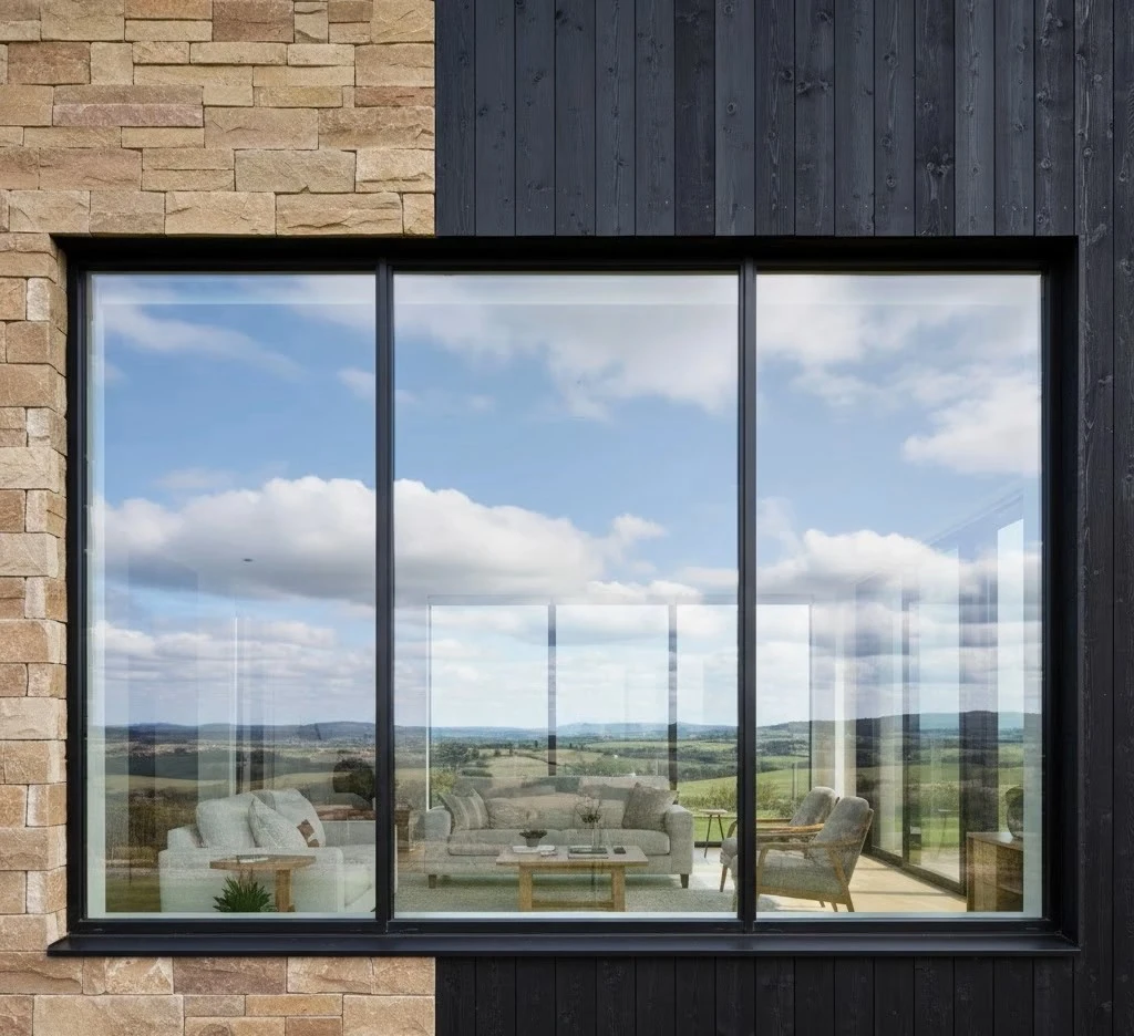 Modernes Panoramafenster mit professioneller Montage durch Elsfen Bauelemente in Köln und Leverkusen