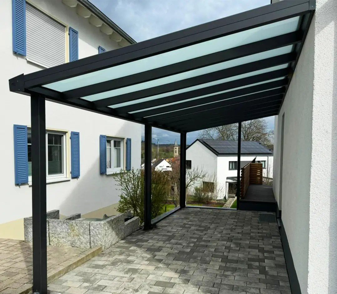 Carport Aluminium Anthrazit Einfahrt Köln – Elsfen Bauelemente