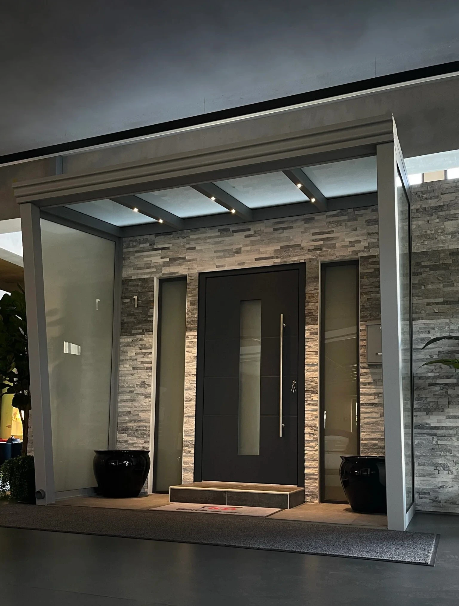 Eingangsportal Led Glas Naturstein Premium Köln – Elsfen Bauelemente