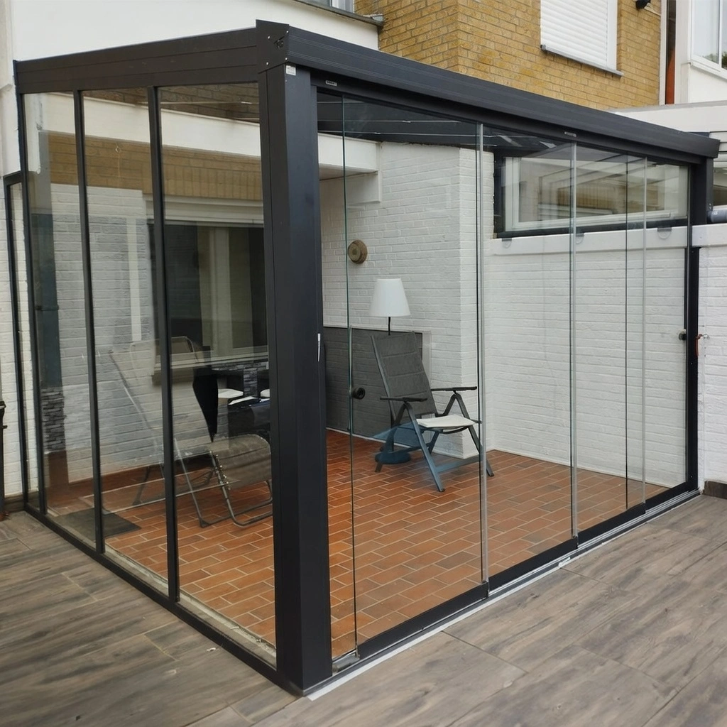 Kaltwintergarten als Nischenlösung aus Aluminium in Bergisch Gladbach