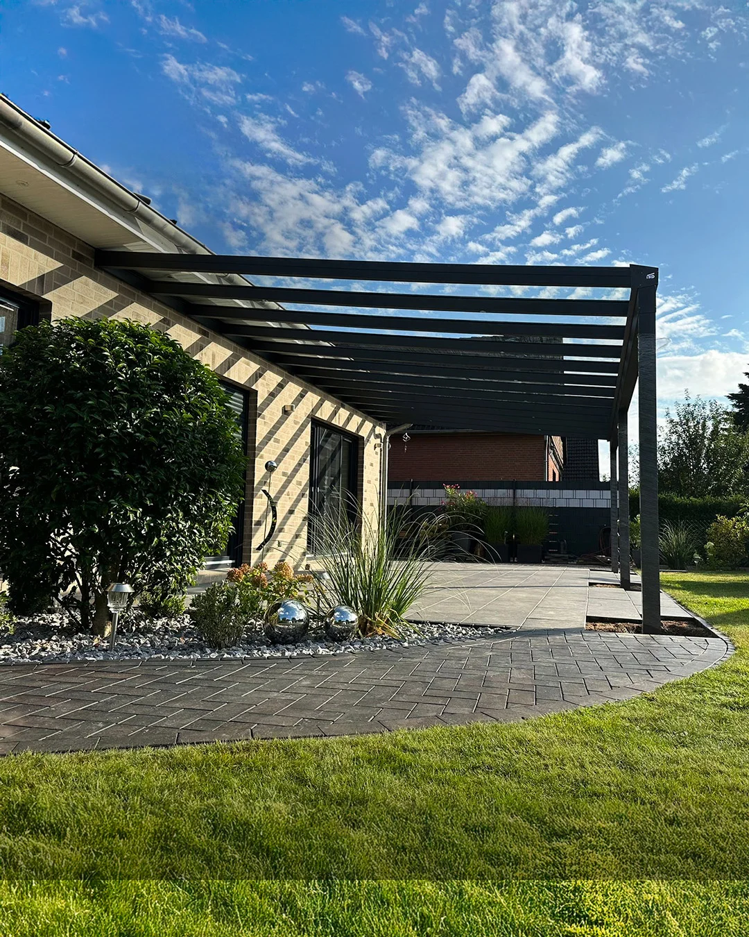 Terrassendach Aluminium Anthrazit Solingen Klinker – Elsfen Bauelemente
