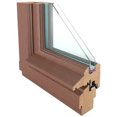 Holzfenster Retro 68 – Profilschnitt